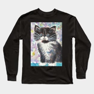 Cute kitten cat fluffy Long Sleeve T-Shirt